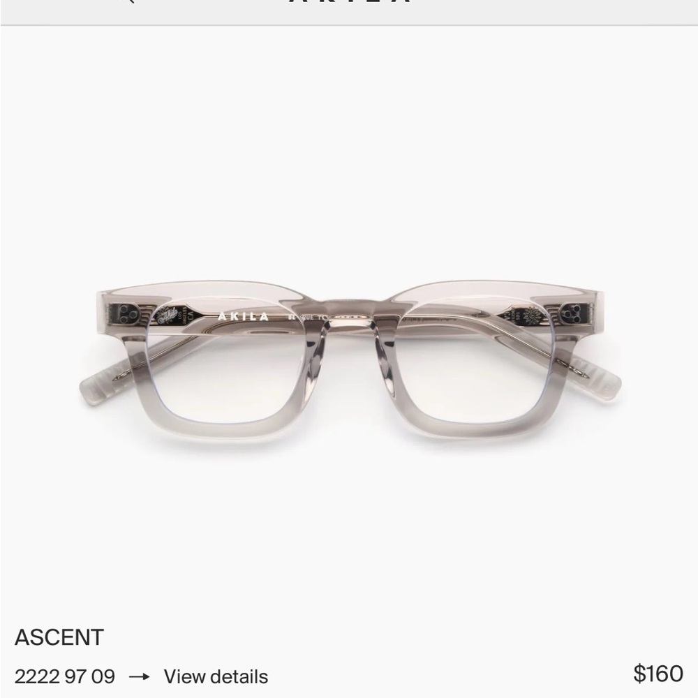 Akila Ascent Women's Gray Square Frame Glasses